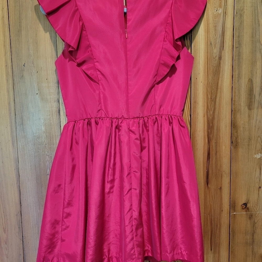 ZARA Red Ruffle Dress - Picture 4 of 11